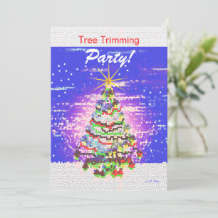 Invitation Arbre de Noël électrique - Trimming Party