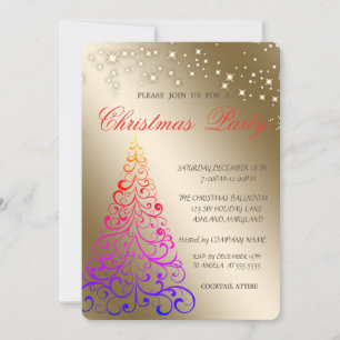 Invitation Arbre de Noël élégant et tendance Entreprise Noël 