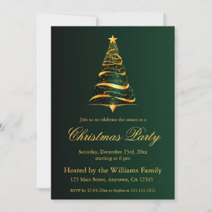 Invitation Arbre de Noël minimaliste élégant