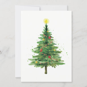 Invitation Arbre de Noël simple Soirée