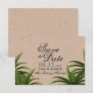 Invitation Arbre de palmier tropical vert mariage à retenir l