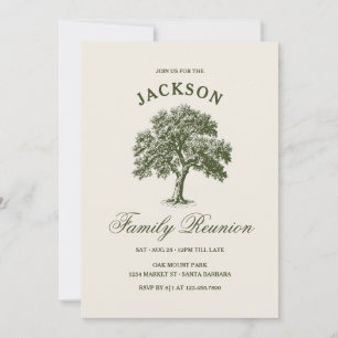 Invitation Arbre de réunion de famille classique moderne Ve