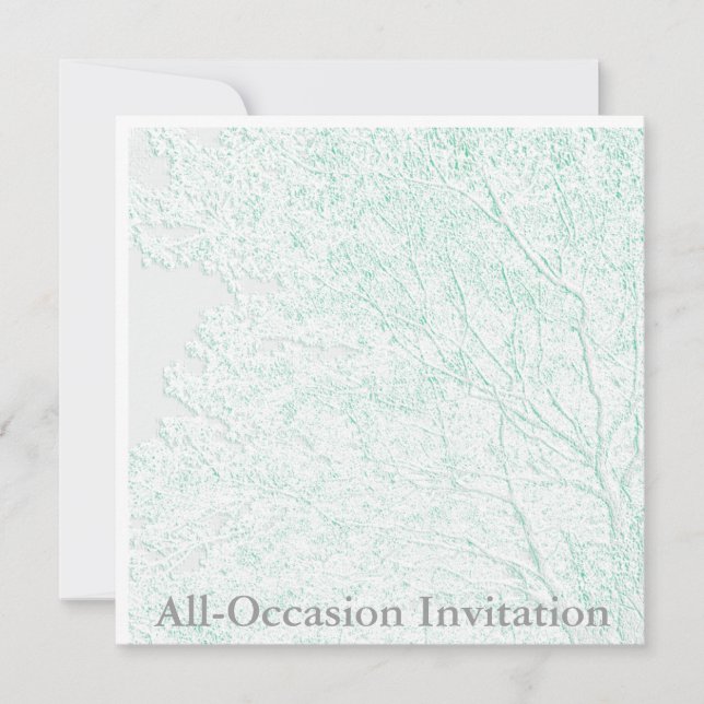 Invitation Arbre de Vie/Carte d'invitation en relief pour tou (Devant)