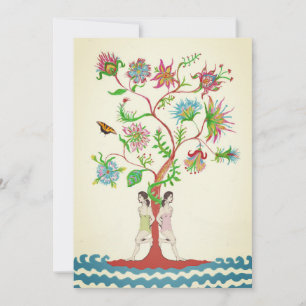 Invitation Arbre de vie. La flore et la faune