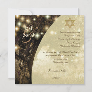 Invitation Arbre de vie mariage juif