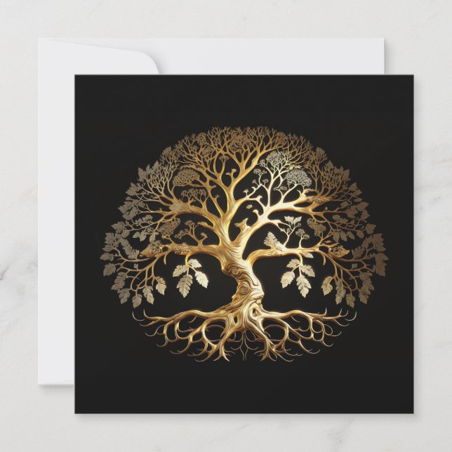 Invitation Arbre d'or de la vie (Devant)