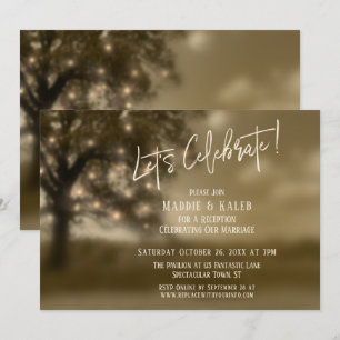 Invitation Arbre éthérée avec lumières Célébrons la réception