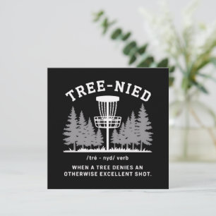 Invitation Arbre Nied Disc Golf Drôle Stupide Tree-nied