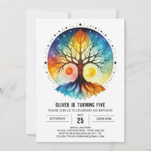 Invitation Arbre sacré de la vie Anniversaire