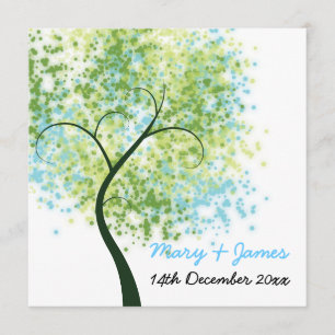 Invitation Arbre Tourbillonnant de mariage de printemps "Enre