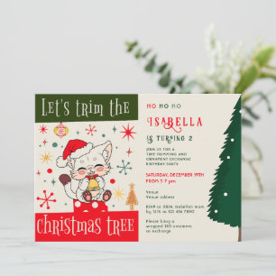 Invitation Arbre Trimming Orament Exchange Enfant Anniversair