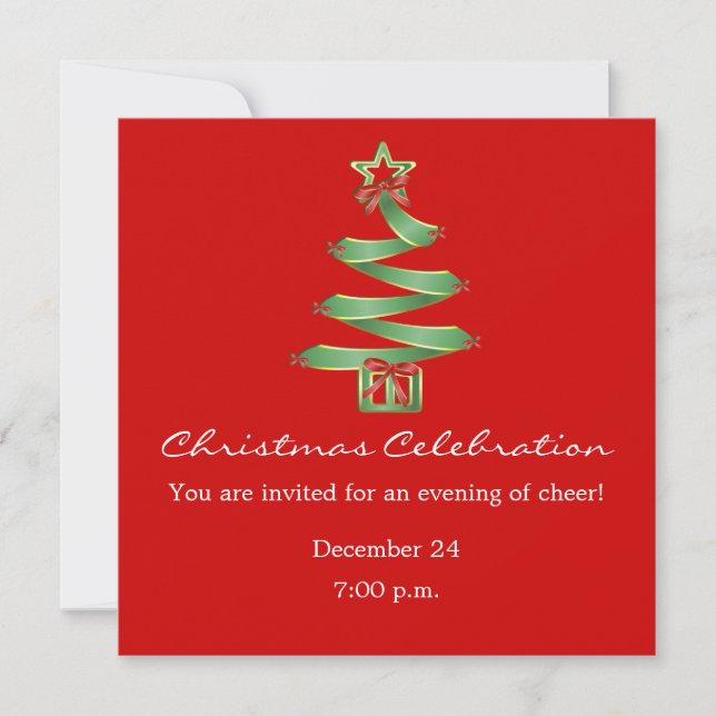 Invitation Arbre X-Mas de Noël (Devant)