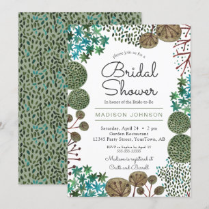 Invitation Arbres Forêt Bois Réception de Mariage Invitat
