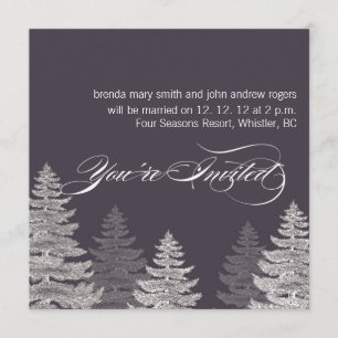 Invitation Arbres modernes gris d'invitations de mariage