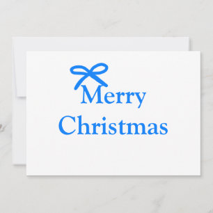 Invitation Arc bleu joyeux Noël cadeaux famille simple moder