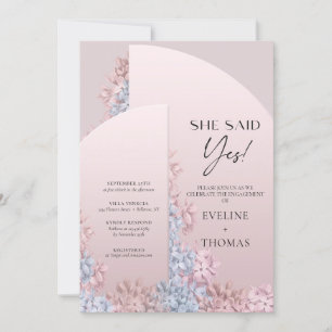 Invitation Arc bleu poussiéreux rose vif rose bleu poussiéreu