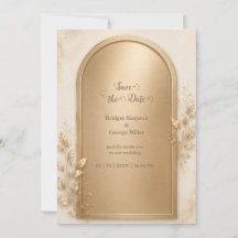 Arc de mariage métallisé or botanique élégant