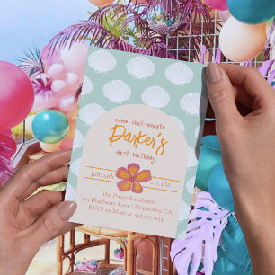 Invitation Arc de plage côtière "Shell-ebration"