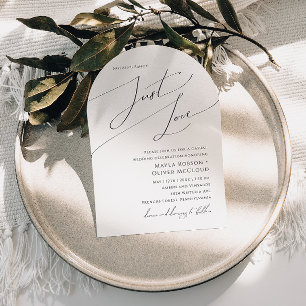 Invitation Arc de script Whimsical juste Love Mariage