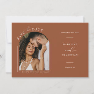 Invitation Arc de terre moderne Photo QR Code Enregistrer la 