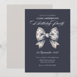 Invitation Arc décoratif gris Anniversaire