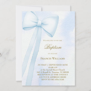 Invitation arc en bleu aquarelle   Baptême