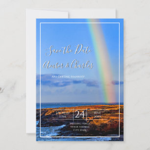 Invitation Arc en ciel, Espoir & Bonheur, Mariage Sauvez la D