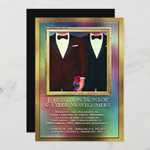 Invitation Arc-en-ciel et mariage gai