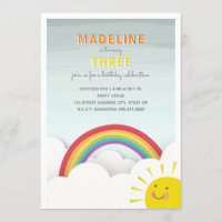 Arc en ciel nuages Ciel bleu soleil fête d'anniver