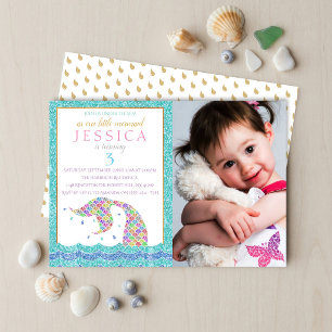 Invitation Arc-en-ciel Pailleté Anniversaire 3 Ans Photo Sirè
