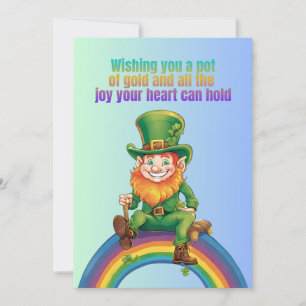 Invitation Arc en ciel : Un pot d'or et de joie - St. Patrick
