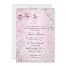 Arc en perle rose pour la Sainte Communion ou le b