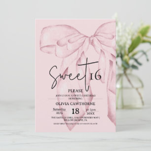 Invitation Arc en rose 16e anniversaire ⎮Moderne Élégant Swee