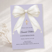 Arc en satin ivoire perles fille lavande pour la C