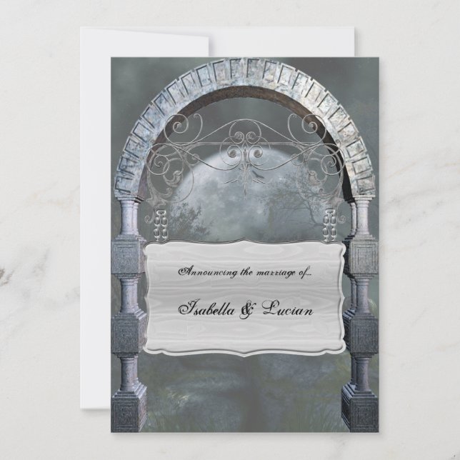 Invitation Arc gothique Plaque Vampire Goth Mariage (Devant)