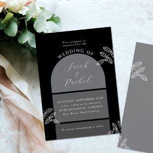 Invitation Arc moderne avec Branches Mariage élégant