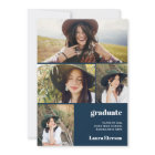 Arc moderne marine bleu 5 photos graduation