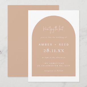 Invitation  Arc moderne transparent Mini Mariage Jouer le noe
