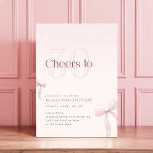 Invitation Arc rose pour les trente ans