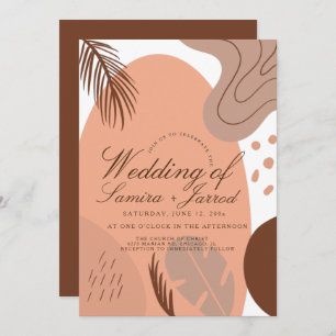 Invitation Arc tropical Formes biologiques Mariage botanique