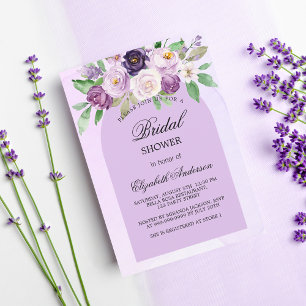 Invitation Arc violet violet de la douche nuptiale