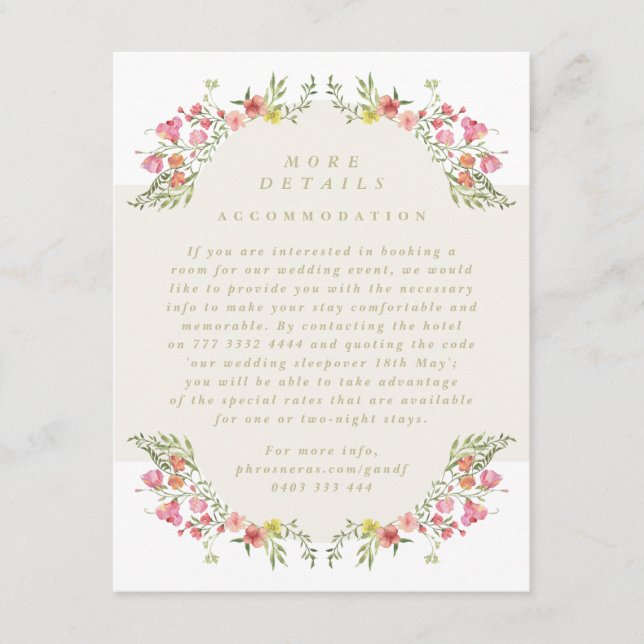 Invitation arcades florales romantiques mariage numérique Dét (Devant)