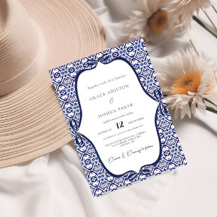 Invitation Arch bleu Mexicaine Talavera Espagnol Mariage