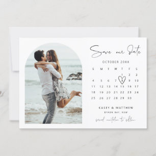 Invitation Arch calendrier photo Enregistrer la date Invitati
