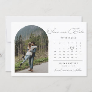 Invitation Arch calendrier photo Enregistrer la date Invitati