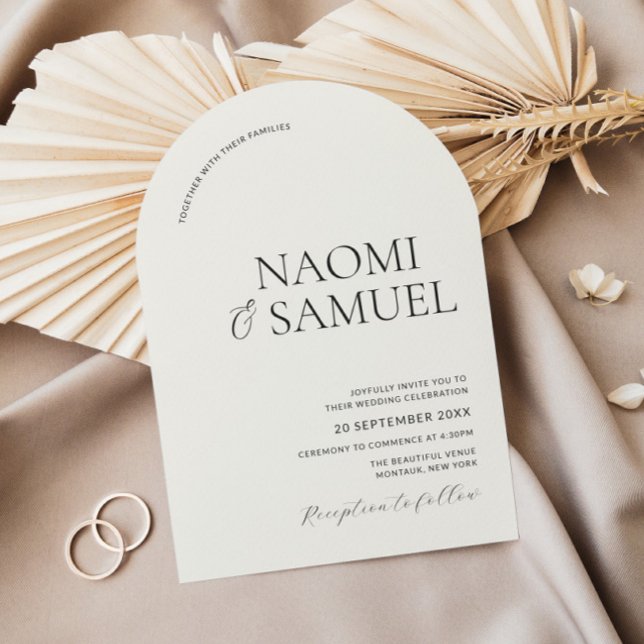 Invitation Arch Ecru Mariage (Créateur téléchargé)