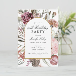 Invitation Arch Frame Botanique Anniversaire Fête Élégante