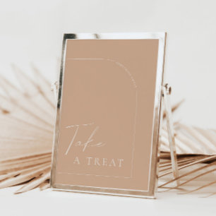 Invitation Arch Moderne Tan Boho Prenez un Mariage de traitem