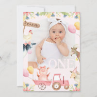 Arch Photo moderne Pink Tractor Farm 1er anniversa