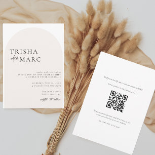 Invitation Arch QR Code moderne Tout en un Mariage